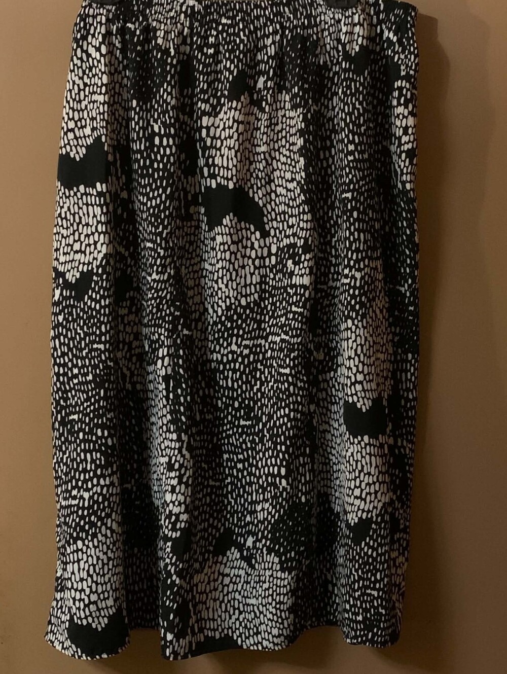 Just My Size Black and White Printed Skirt